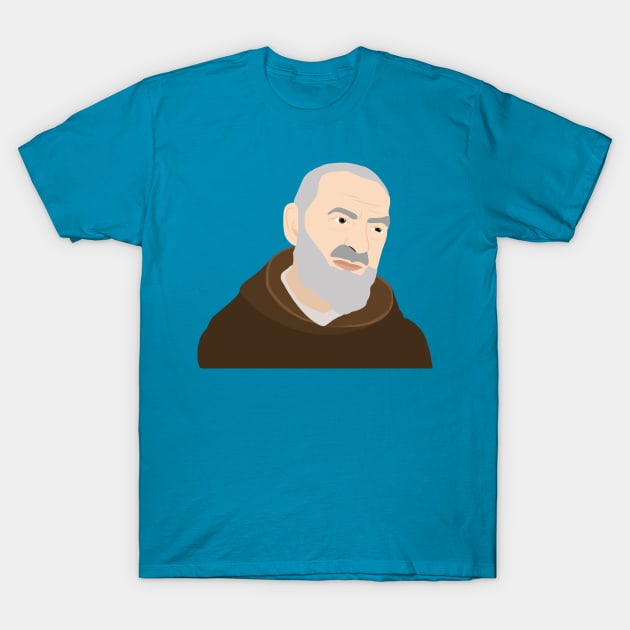 Padre Pio T-Shirt by ElviaMontemayor